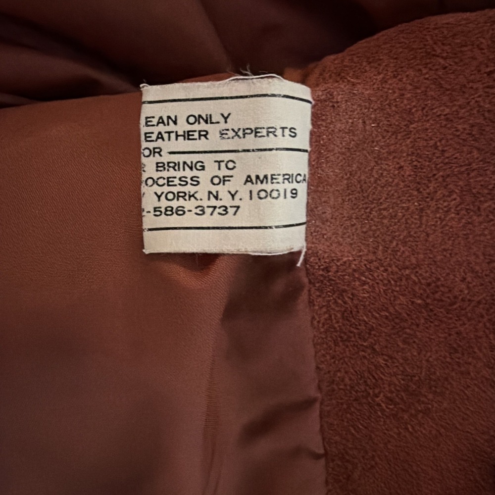 Vintage Suede Jacket 70s 80's Small Boho Western Whipstitch Cognac Leather Coat - Picture 9 of 16